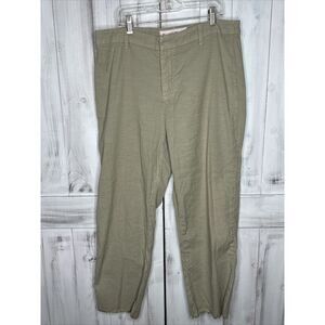 WOMENS FRANK & EILEEN KINSALE HIGH RISE WIDE LEG CROPPED PANTS SAGE GREEN 12